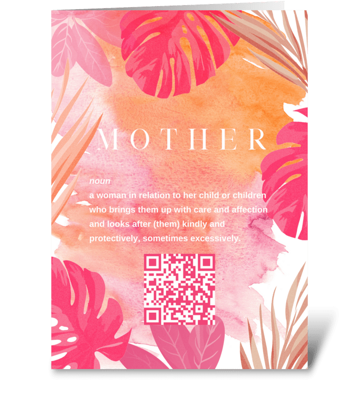 Mother Definition greeting card