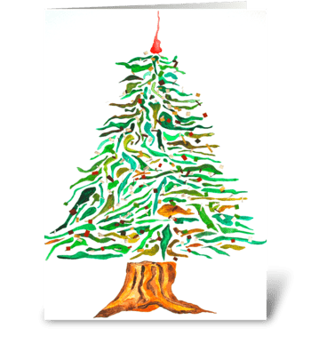 Artsy Holiday Tree greeting card