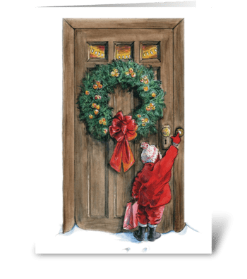 Christmas doorbell greeting card