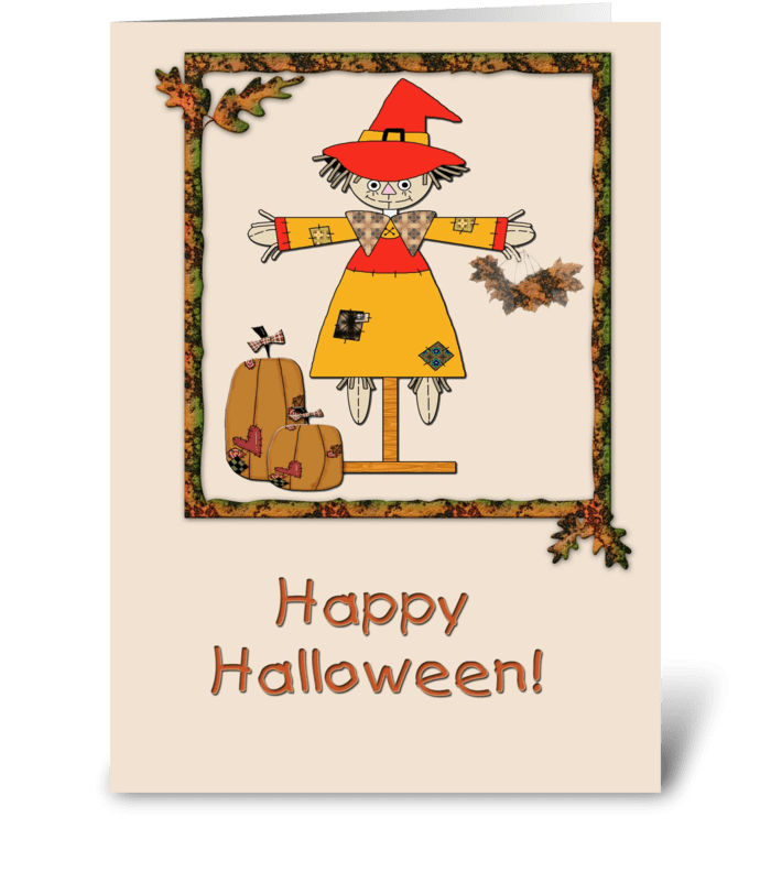 Halloween Scarecrow  greeting card