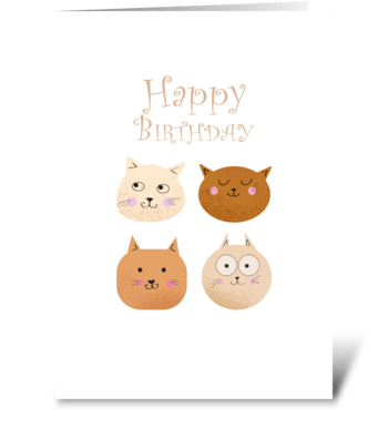 Cats greeting card