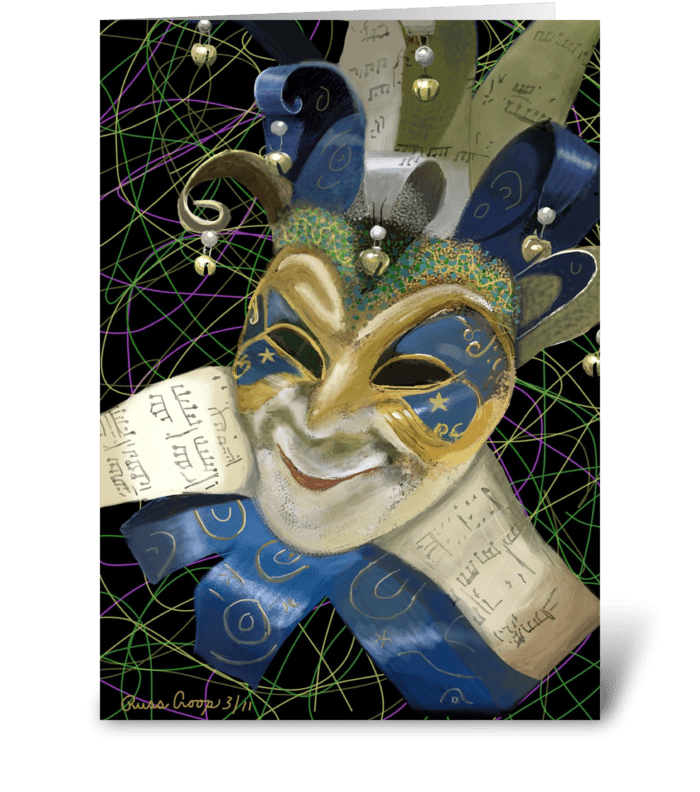 Mardi Gras Mask greeting card