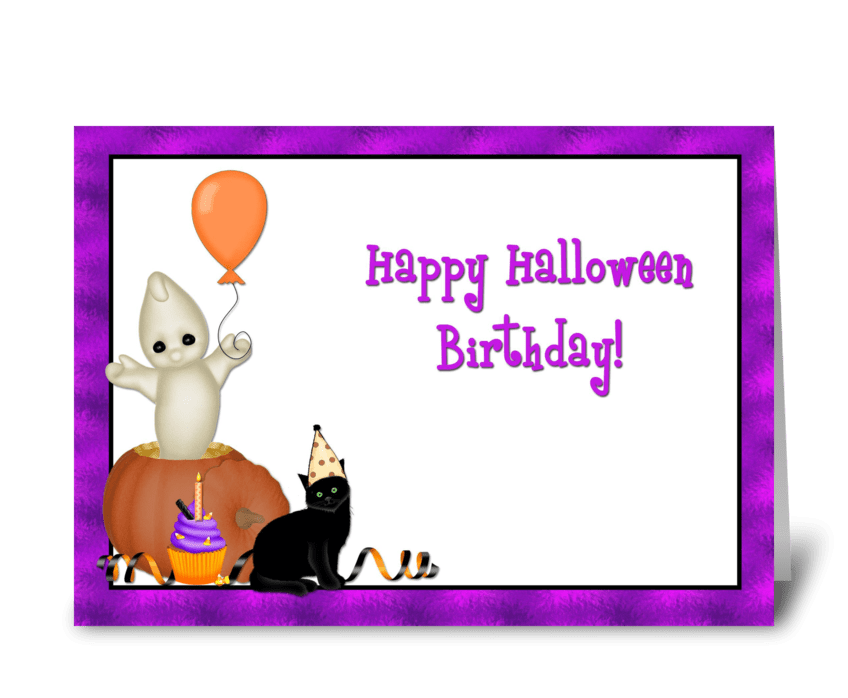 Halloween Birthday  greeting card