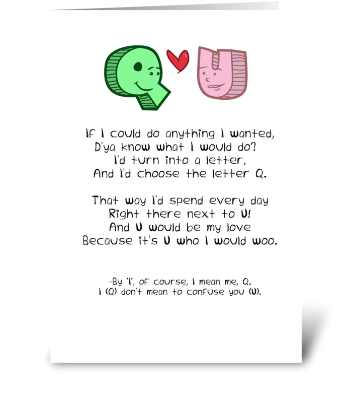 Q+U greeting card