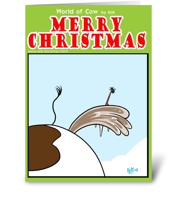 Frozen Fly Tongue greeting card