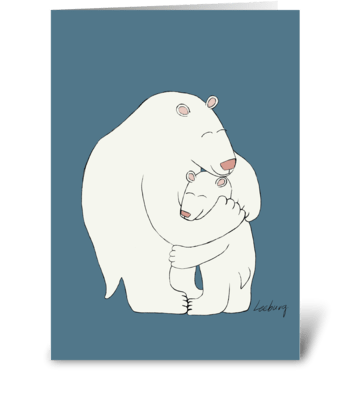 Polar Bear Father's Day greeting card