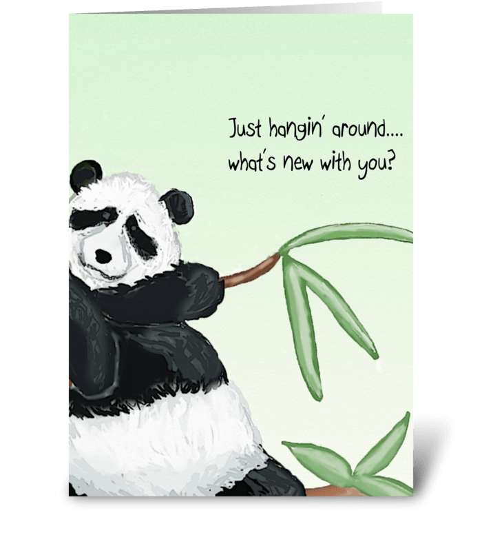 Panda Hello greeting card