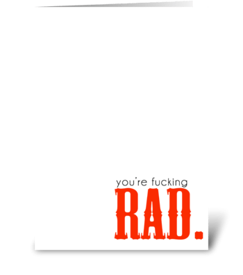 Rad greeting card