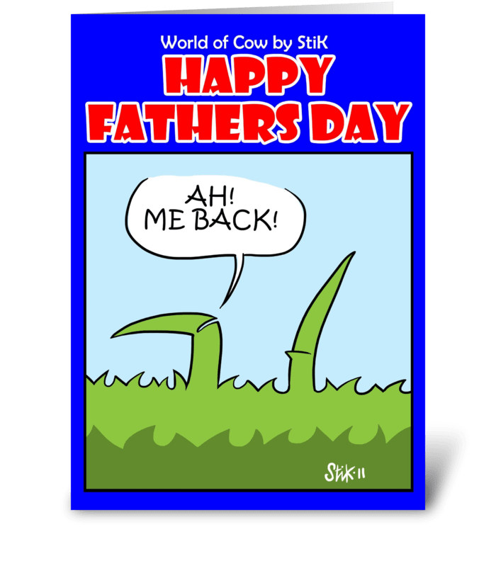 Back Pain Father's Day card greeting card