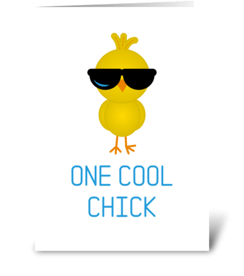 One Cool Chick greeting card