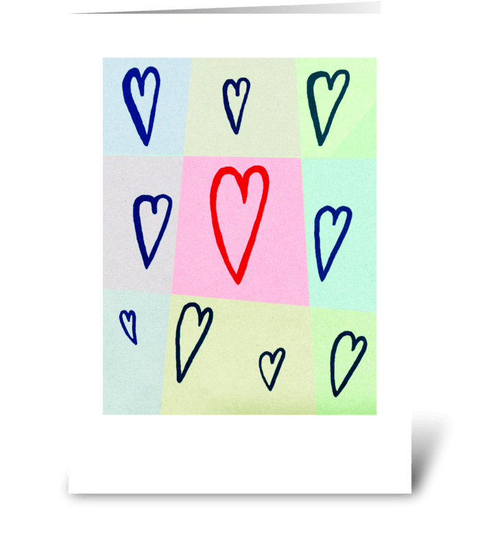 Red Heart greeting card