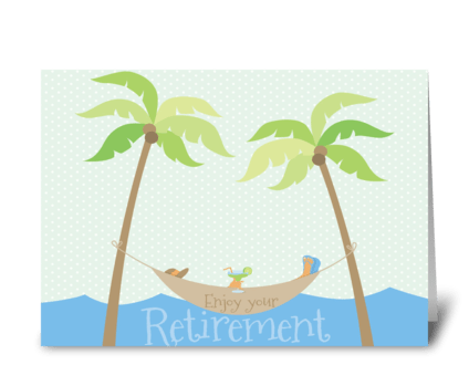 Retirement Beach greeting card