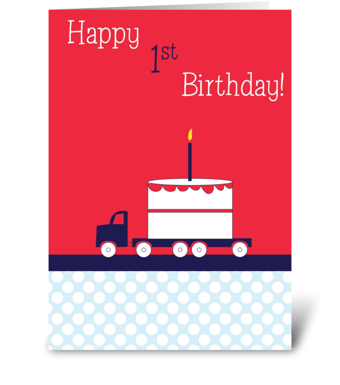 Birthday Truck greeting card