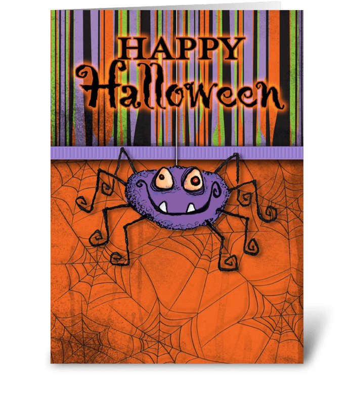 Happy Halloween Spider greeting card