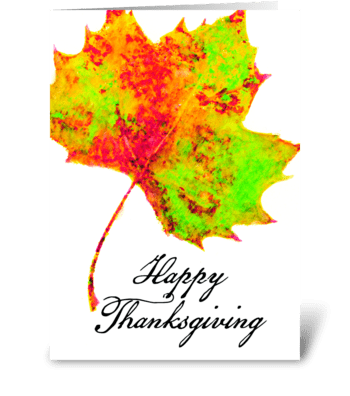 Simple Thankgiving Pleasures greeting card