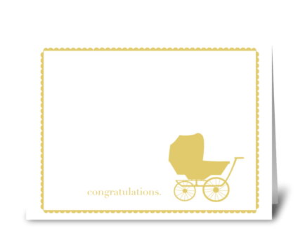 Baby Carriage Congratulations greeting card