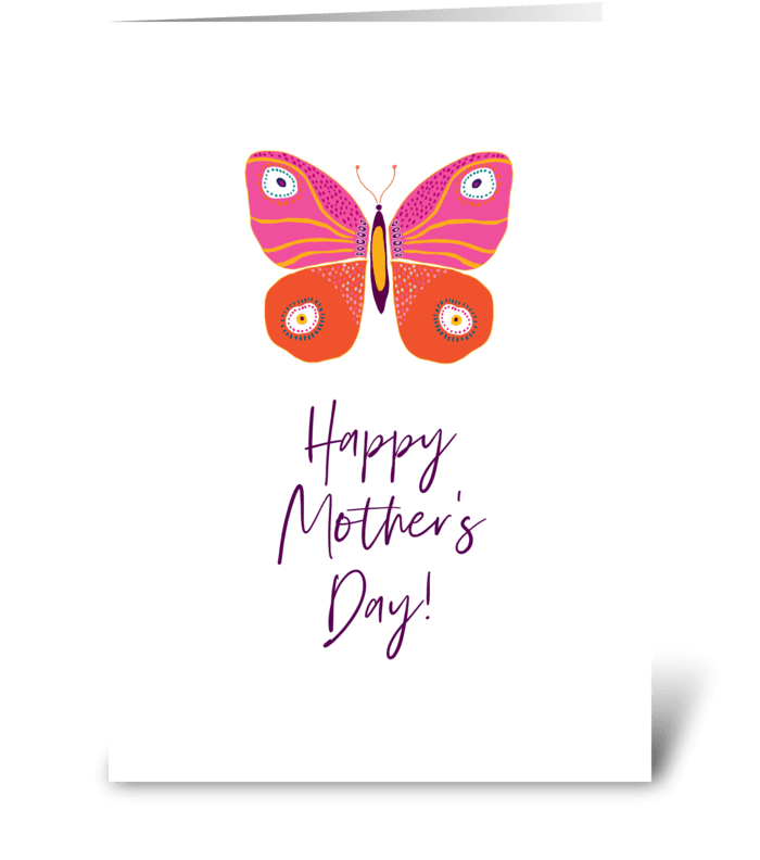 Happy Mother's Day - butterfly greeting card
