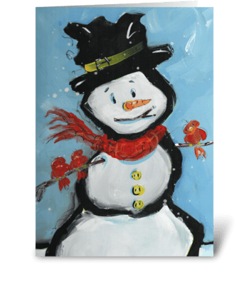 Snowman Friends greeting card