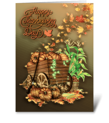 Traditional Thanksgiving greeting card