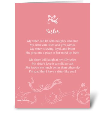 Poetry Sister greeting card