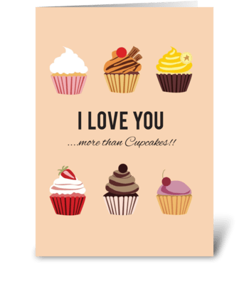 More than Cupcakes greeting card