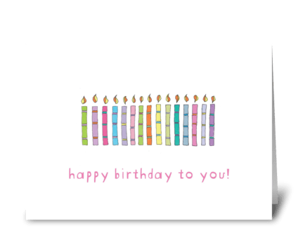 candles greeting card