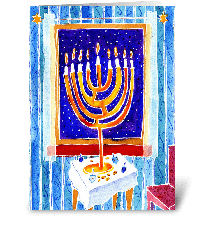 Hanukkah 1 greeting card