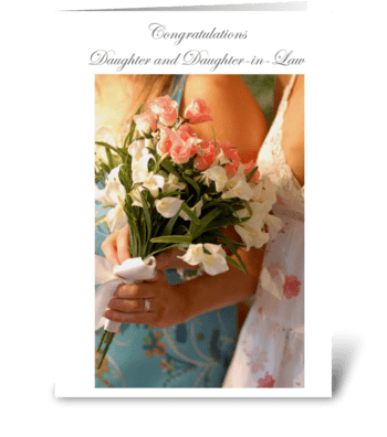 Congratulations Daughter & Daught-in-law greeting card