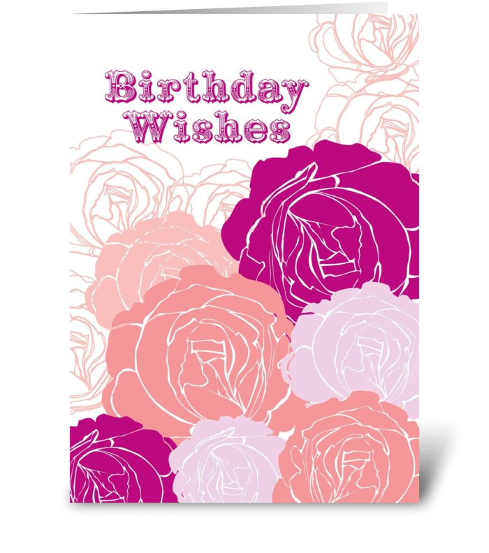 Rose Birthday Wishes  greeting card