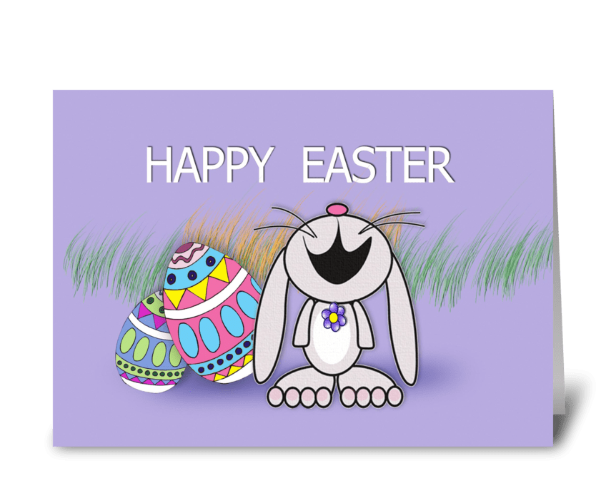 Easter Bunny, Happy Easter greeting card