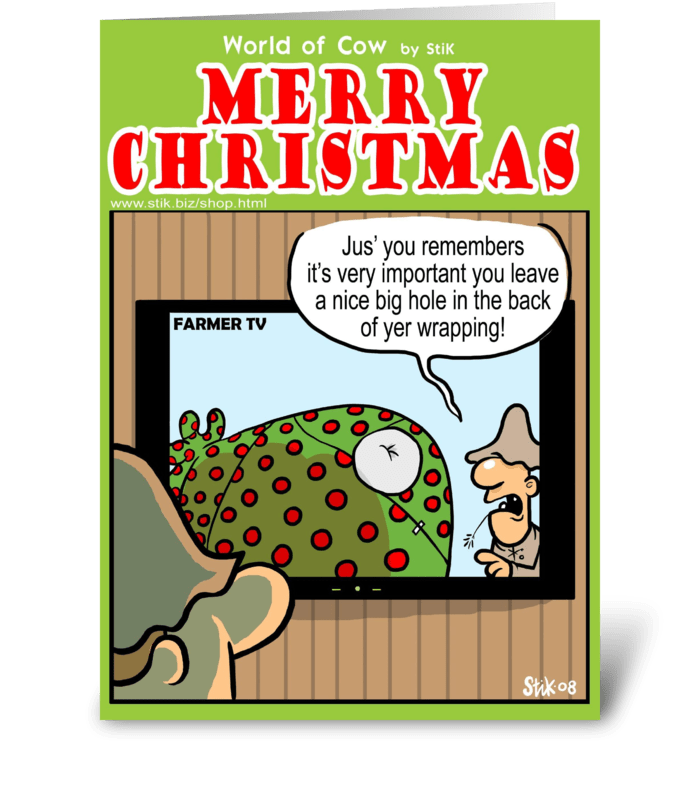 Christmas Shopping Channel greeting card