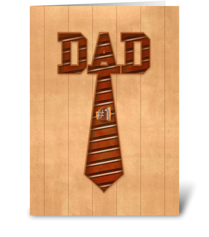 #1 DAD greeting card