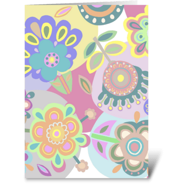 Floral pastels greeting card