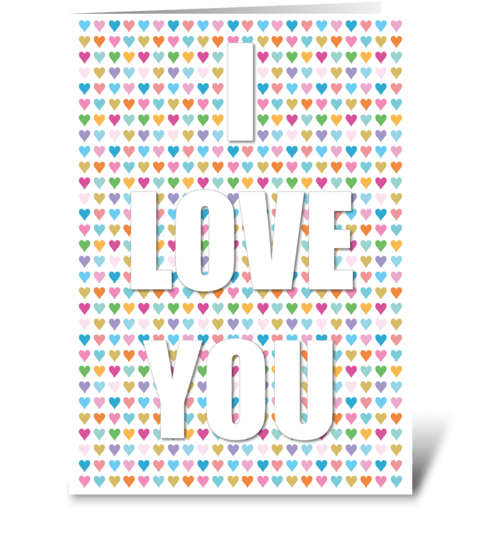 112 I Love You Hearts greeting card