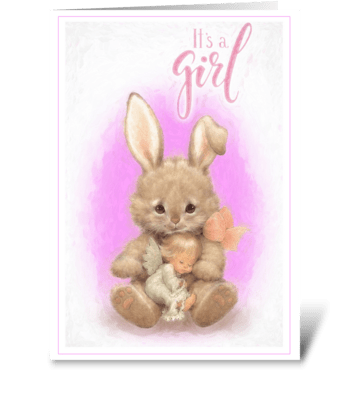 It's a Girl 1 greeting card