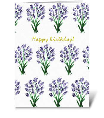 Bouquet of flowers greeting card