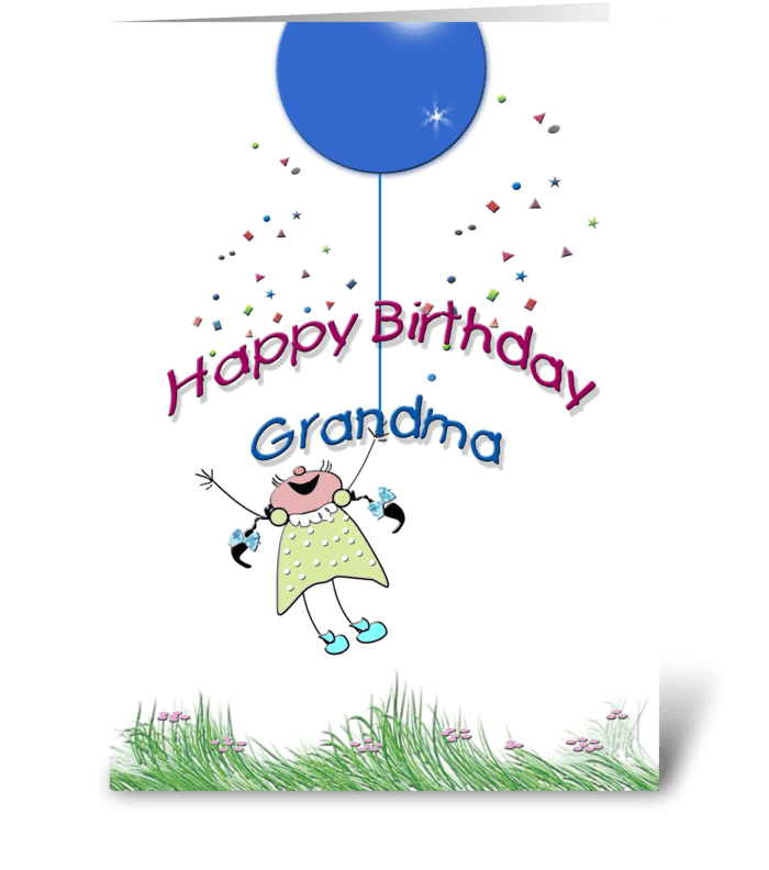 Happy Birthday Grandma greeting card