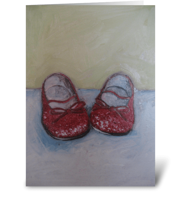 sparkle shoes greeting card