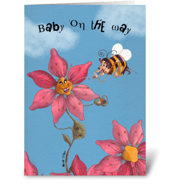 Baby on the way greeting card