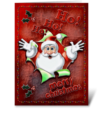 Pop Out Santa greeting card