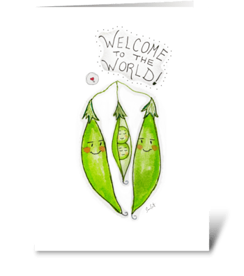Welcome To The World Twins greeting card