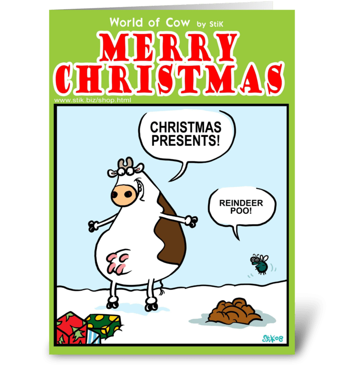 Reindeer Poo! greeting card