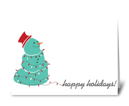 Happy Snowman greeting card