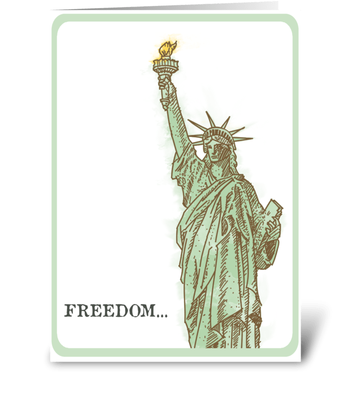 Freedom greeting card