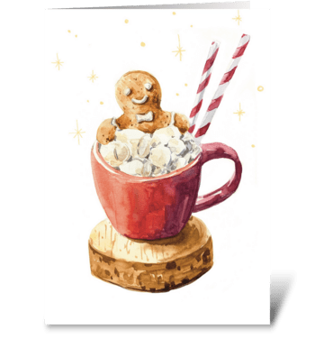 Gingerbread man  greeting card
