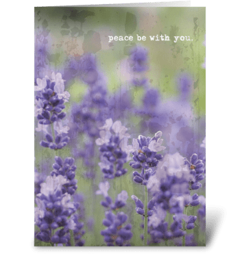 peace be with you. greeting card