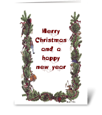Fairytale Christmas greeting card