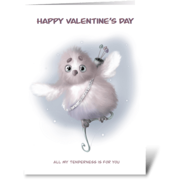 Feathered Cupid greeting card