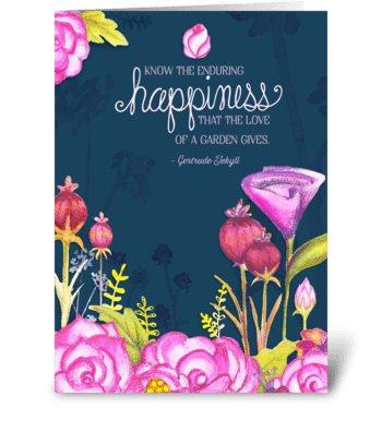Garden of happiness greeting card