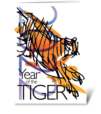 Year Of The Tiger 2022 Chinese New Year greeting card